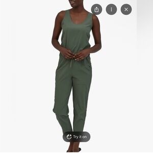 Patagonia Olive Sleeveless Jumpsuit